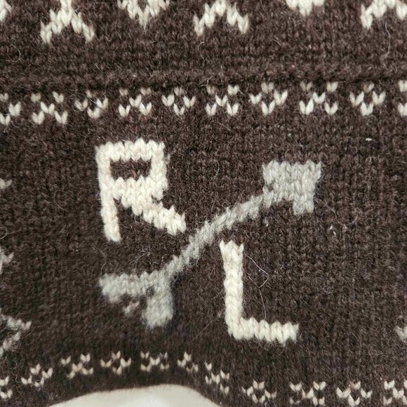 Ralph Lauren Brown Zip Up Knit - Picture 3 of 3